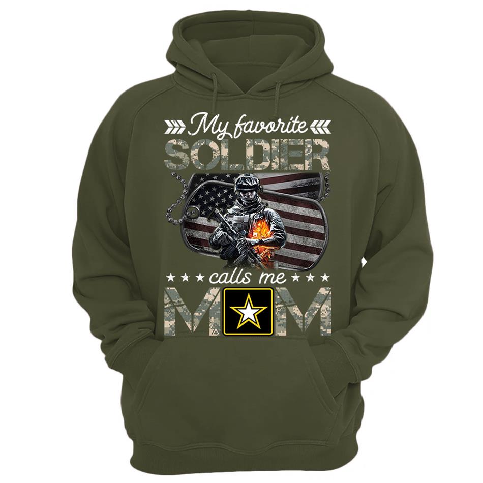 My Favorite Soldier Calls Me Mom Custom Shirt For Proud Army Mom Dad Shirt H2511 Trna