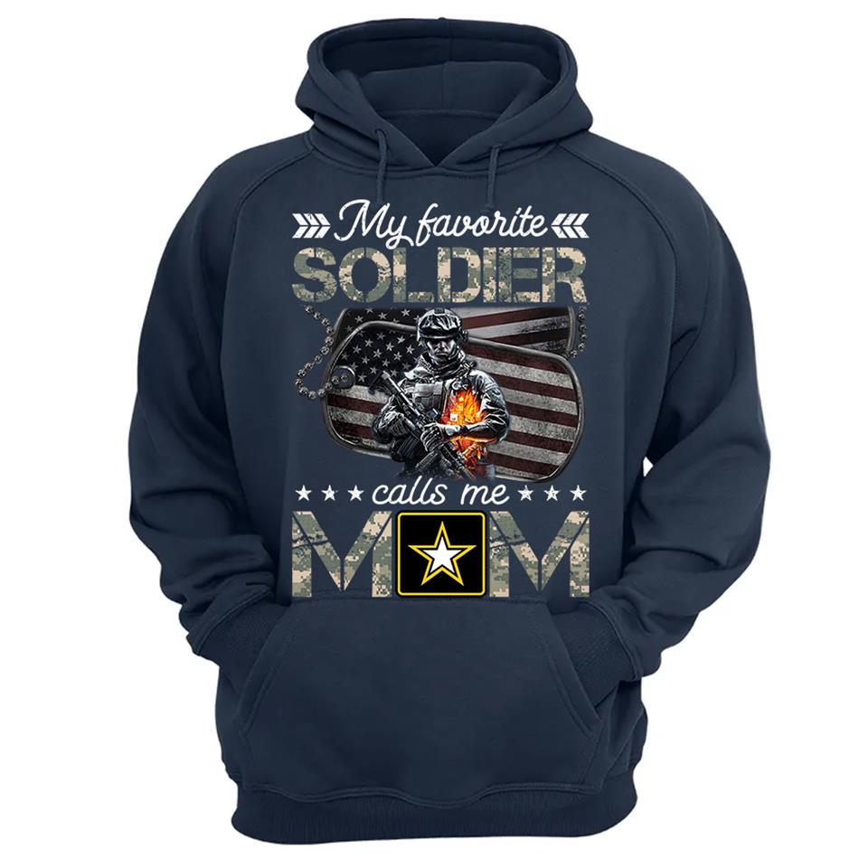 My Favorite Soldier Calls Me Mom Custom Shirt For Proud Army Mom Dad Shirt H2511 Trna