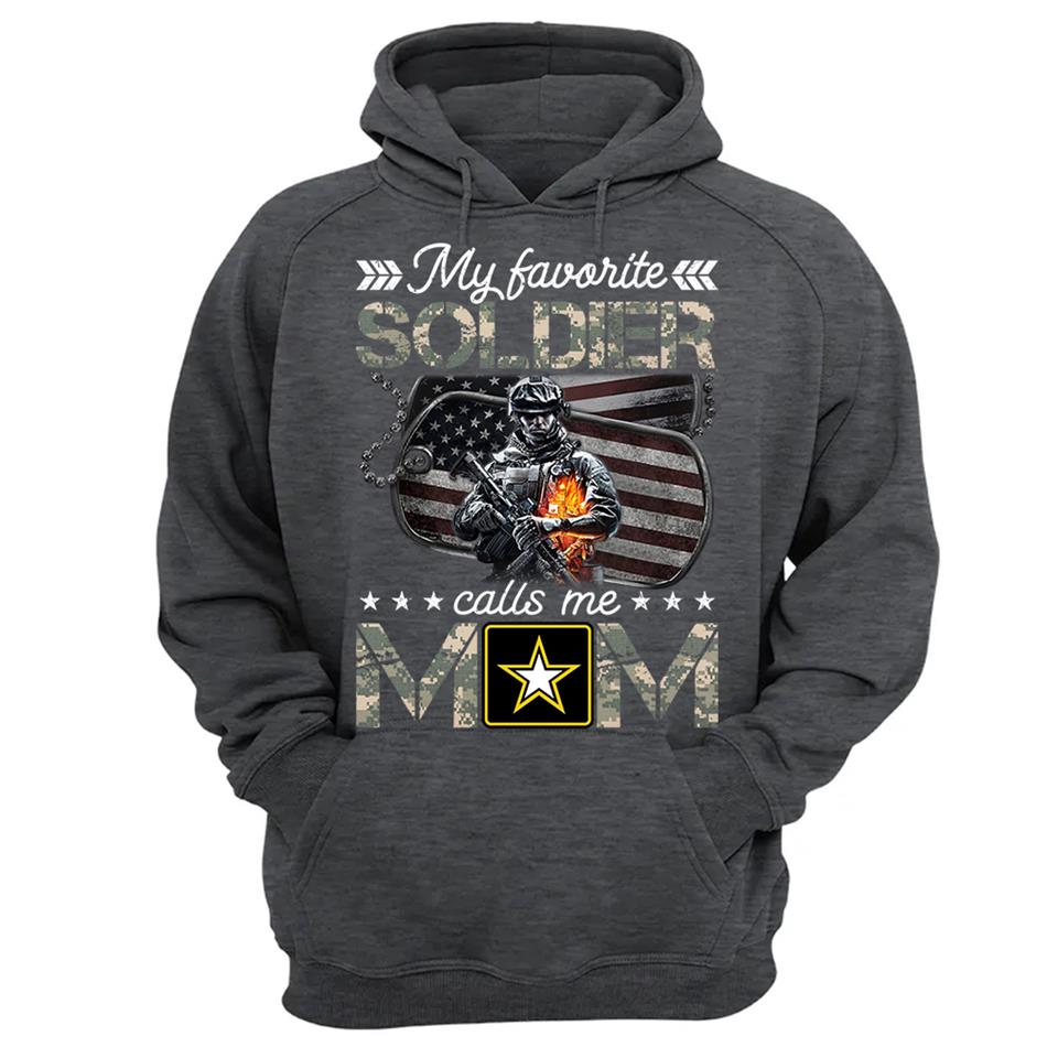 My Favorite Soldier Calls Me Mom Custom Shirt For Proud Army Mom Dad Shirt H2511 Trna