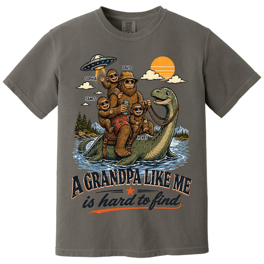 Personalized A Grandpa Like Me Is Hard To Find Retro Lake Monster Shirt, Unique Gift for Papa, Dad, Grandpa Hv01