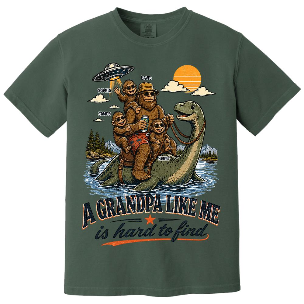Personalized A Grandpa Like Me Is Hard To Find Retro Lake Monster Shirt, Unique Gift for Papa, Dad, Grandpa Hv01