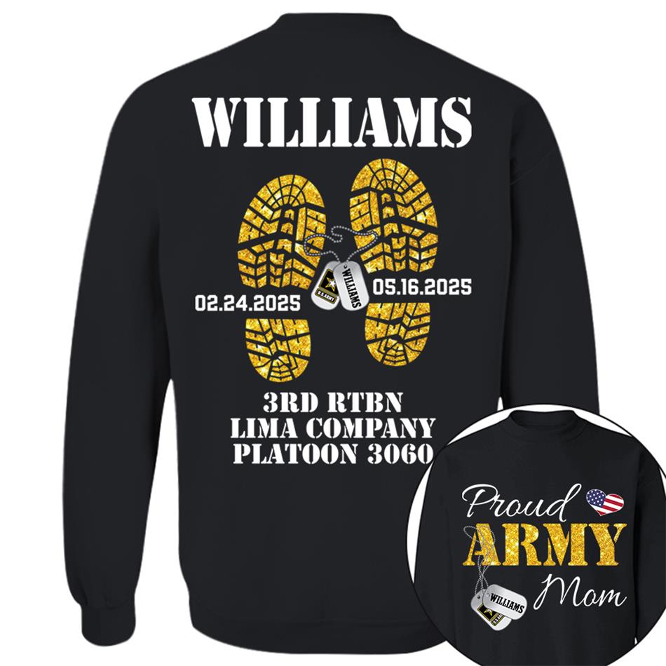 Proud Army Mom, Wife, Dad, Sister... US.Army Shirt Personalized Soldier's Name & Family Member Military Shirt H2511 Trna