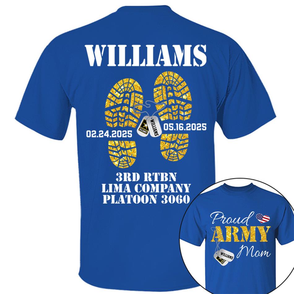 Proud Army Mom, Wife, Dad, Sister... US.Army Shirt Personalized Soldier's Name & Family Member Military Shirt H2511 Trna