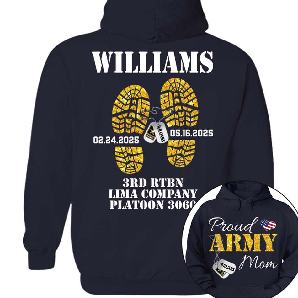 Proud Army Mom, Wife, Dad, Sister... US.Army Shirt Personalized Soldier's Name & Family Member Military Shirt H2511 Trna