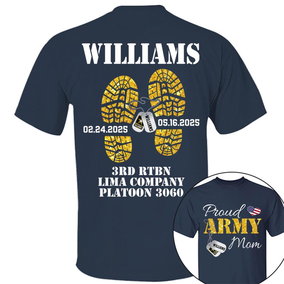 Proud Army Mom, Wife, Dad, Sister... US.Army Shirt Personalized Soldier's Name & Family Member Military Shirt H2511 Trna