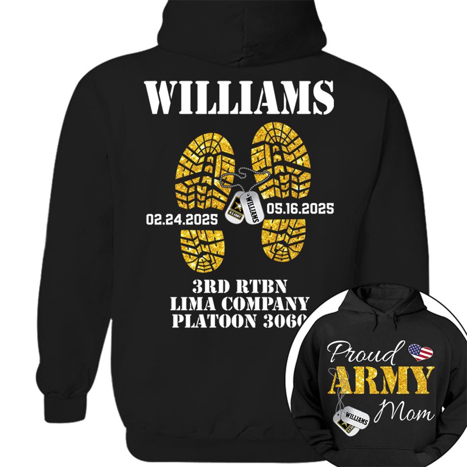 Proud Army Mom, Wife, Dad, Sister... US.Army Shirt Personalized Soldier's Name & Family Member Military Shirt H2511 Trna