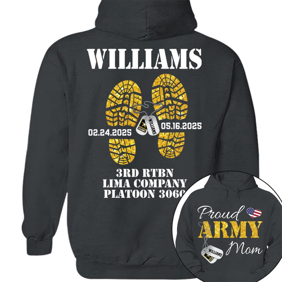 Proud Army Mom, Wife, Dad, Sister... US.Army Shirt Personalized Soldier's Name & Family Member Military Shirt H2511 Trna