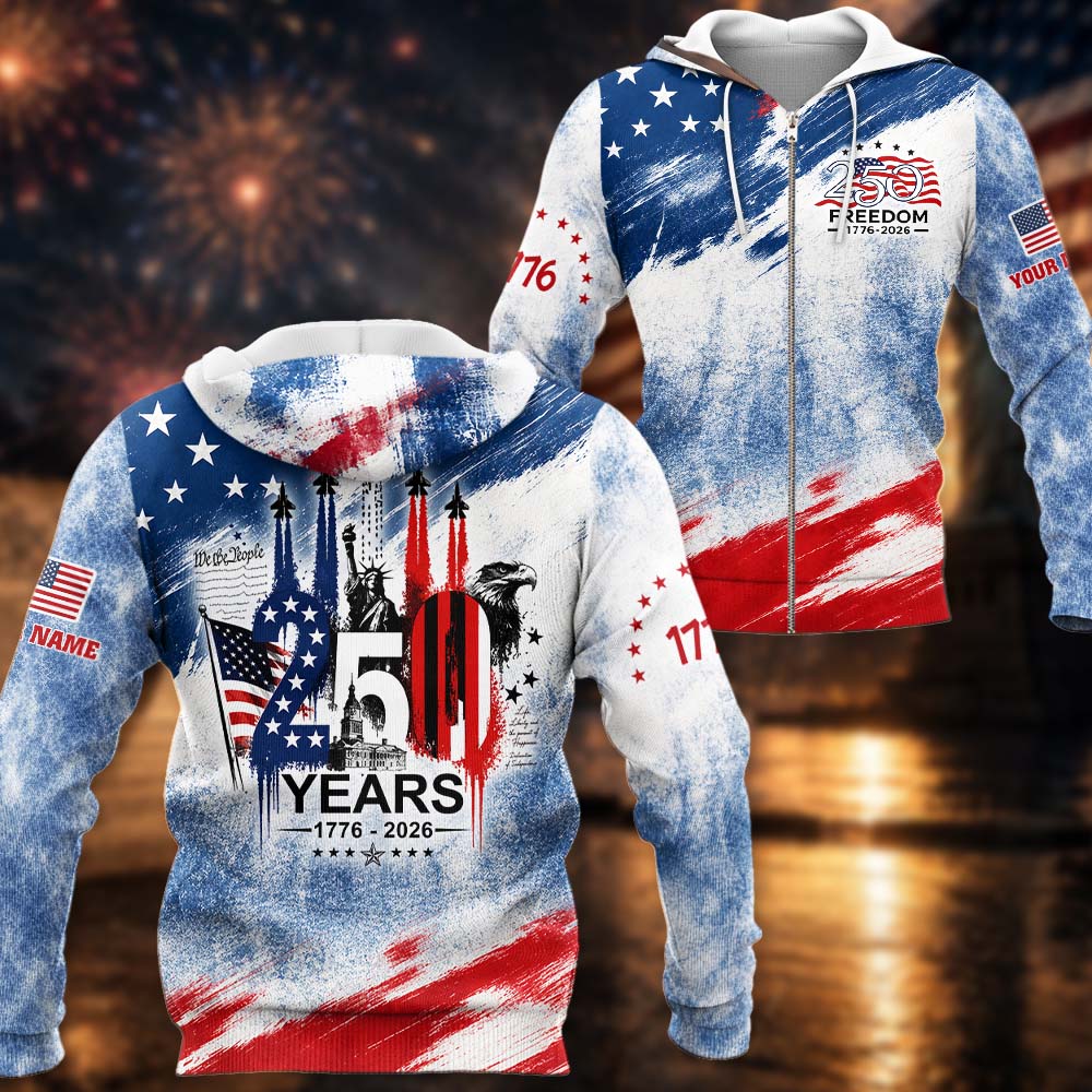 Personalized 250th Anniversary America 1776–2026 Shirt - 4th of July Independence Day Patriotic Vrs2 A2110 Pt99