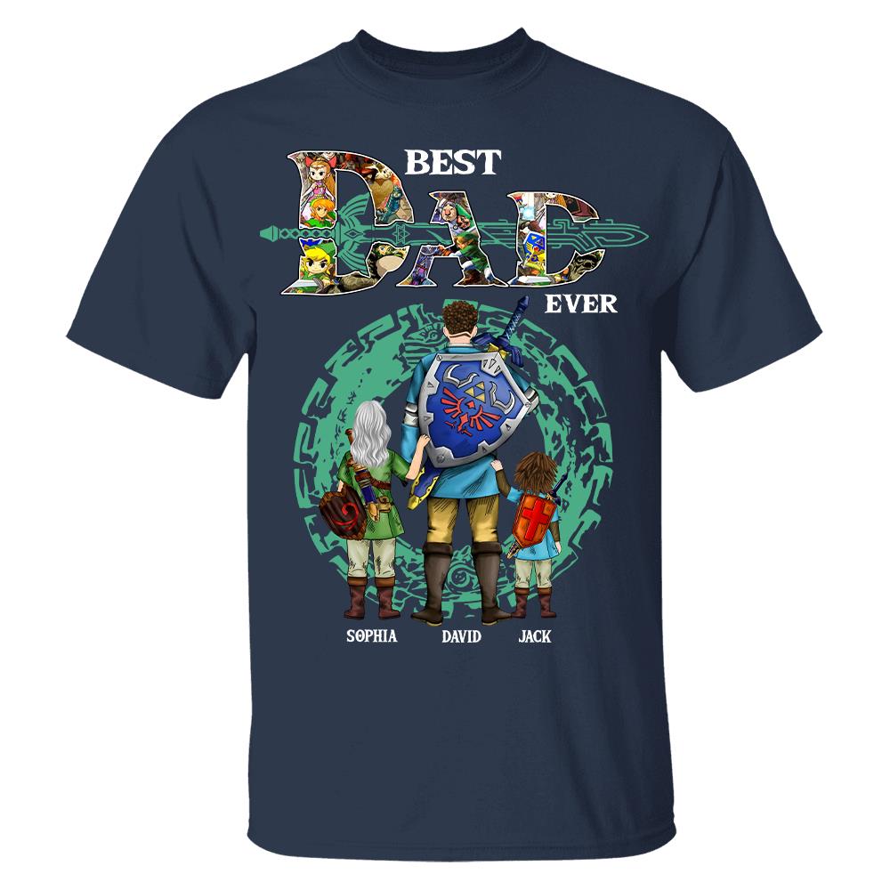 Best Dad Ever, Personalized The Legend Of Dad Shirt With Kids Name Custom, Gift For Dad, Gift For Grandpa, Best Gift For Father's Day MI209 Hv01
