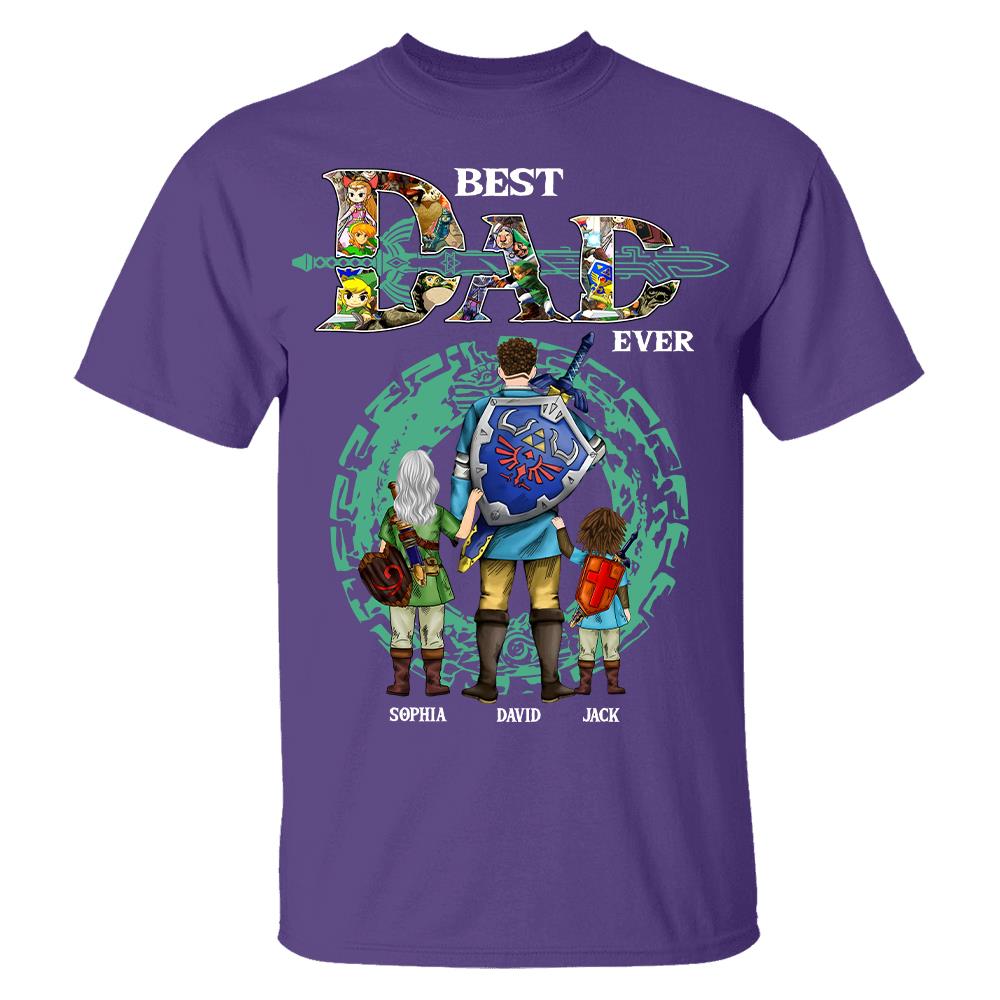 Best Dad Ever, Personalized The Legend Of Dad Shirt With Kids Name Custom, Gift For Dad, Gift For Grandpa, Best Gift For Father's Day MI209 Hv01