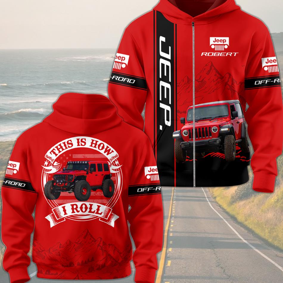 Personalized Name Love Jeep All Over Printed Shirt This Is How I Roll - Custom Photo Jeep Shirt - Personalized Name Car Shirt H2511 Trna