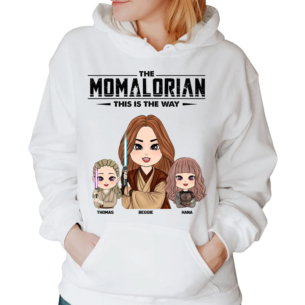 The Momalorian - Personalized Shirt Gift For Mom Dad Custom Nickname With Kids