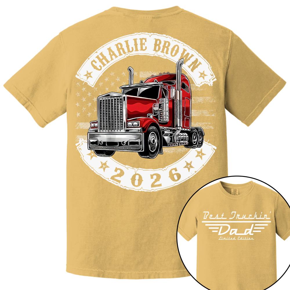 Best Truckin Dad Ever America Driver Dad Custom Shirt L0411 Hv01
