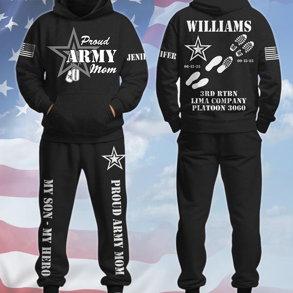 Proud Army Mom My Son My Hero Custom All Over Print Shirt Pant Gift For Military Mom Dad Family Members Shirt H2511
