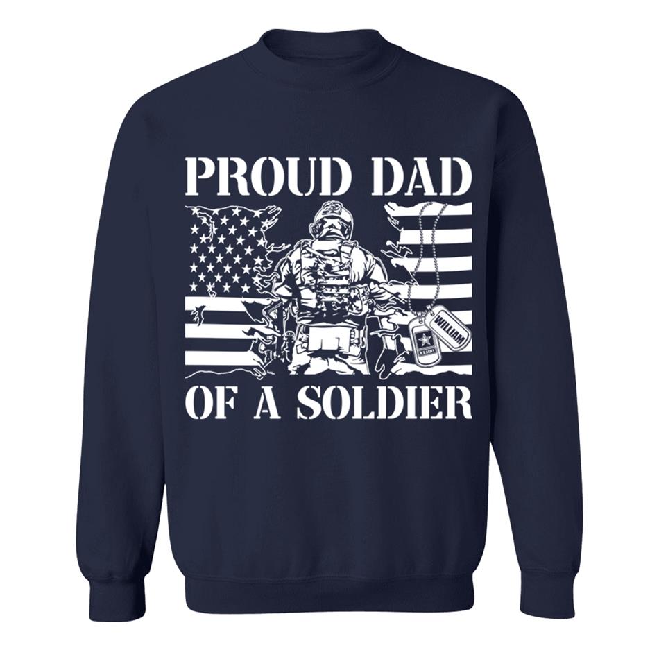 Proud Dad Of A Soldier Custom Shirt For Dad Mom Grandpa Military Family Day Fathers Day Shirt H2511 Trna