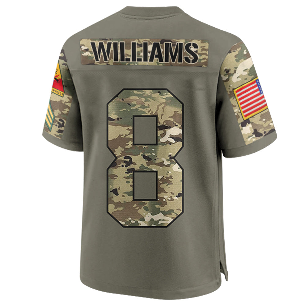 Personalized Football Jersey Military Shirt Custom Camouflage Gift For Soldier Veteran H2511