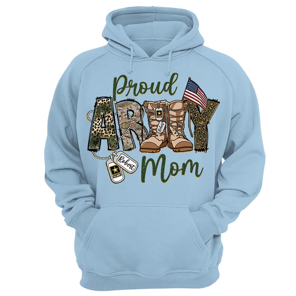 Proud Army Mom Sister Wife Grandma Military Combat Boots Custom Shirt For Military Family Member Military Training Graduation Day Shirt H2511 Trna