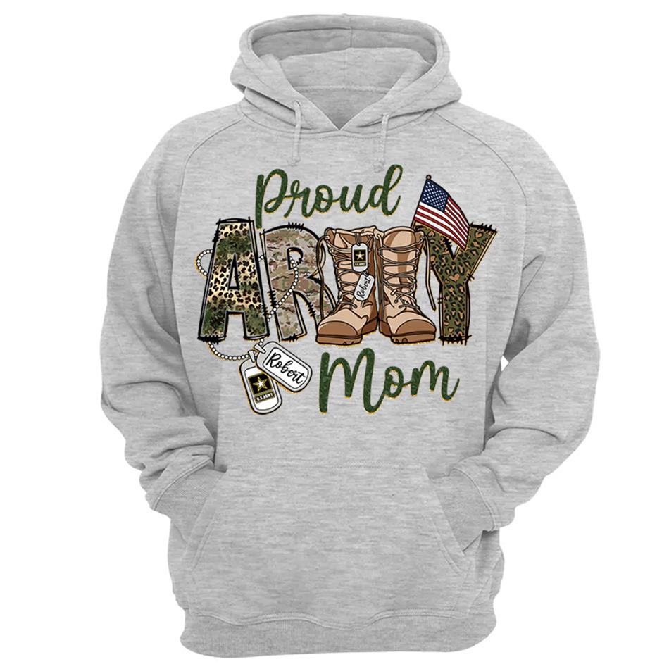 Proud Army Mom Sister Wife Grandma Military Combat Boots Custom Shirt For Military Family Member Military Training Graduation Day Shirt H2511 Trna