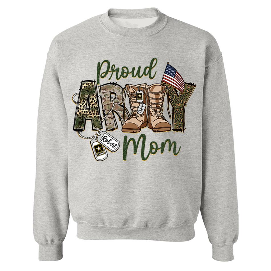 Proud Army Mom Sister Wife Grandma Military Combat Boots Custom Shirt For Military Family Member Military Training Graduation Day Shirt H2511 Trna