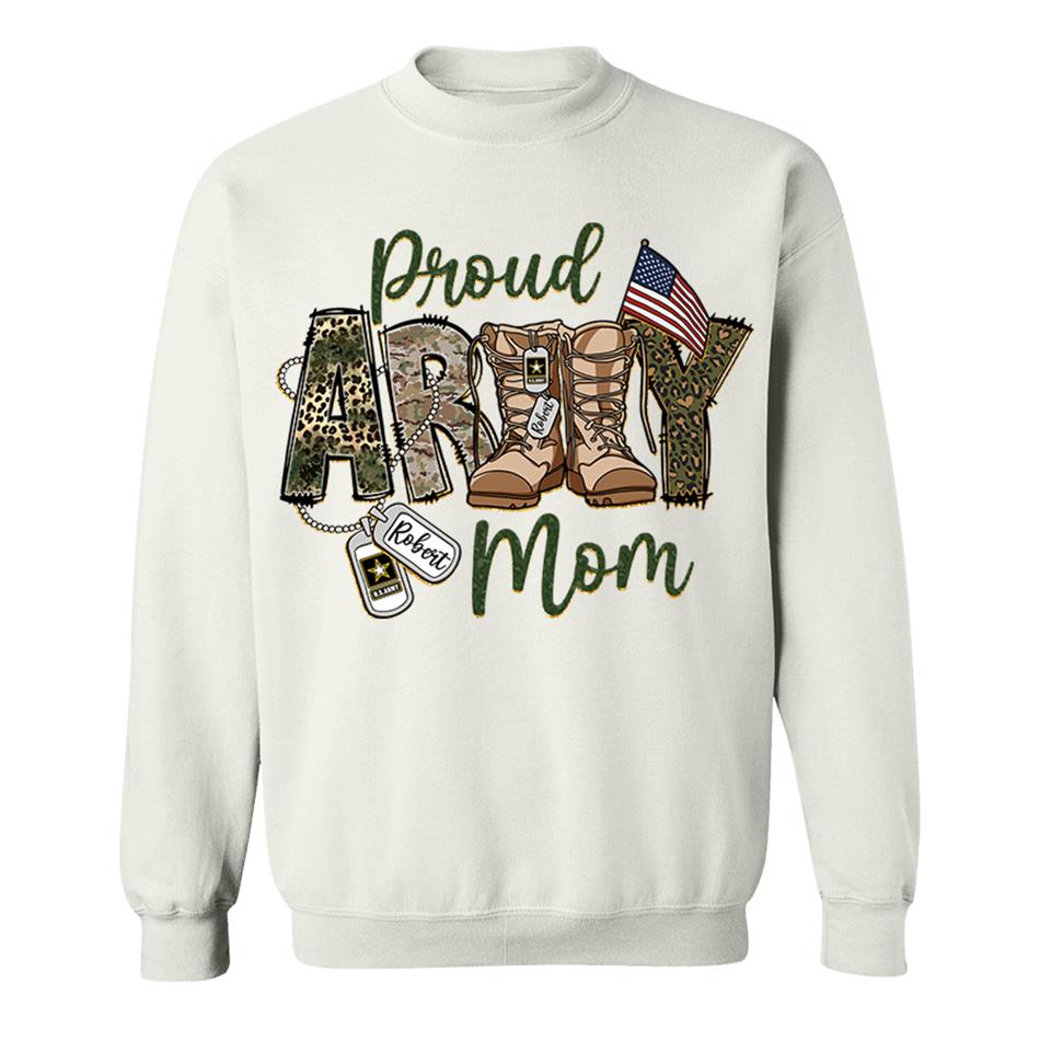 Proud Army Mom Sister Wife Grandma Military Combat Boots Custom Shirt For Military Family Member Military Training Graduation Day Shirt H2511 Trna