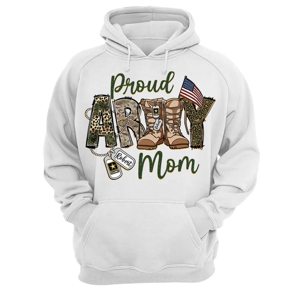 Proud Army Mom Sister Wife Grandma Military Combat Boots Custom Shirt For Military Family Member Military Training Graduation Day Shirt H2511 Trna