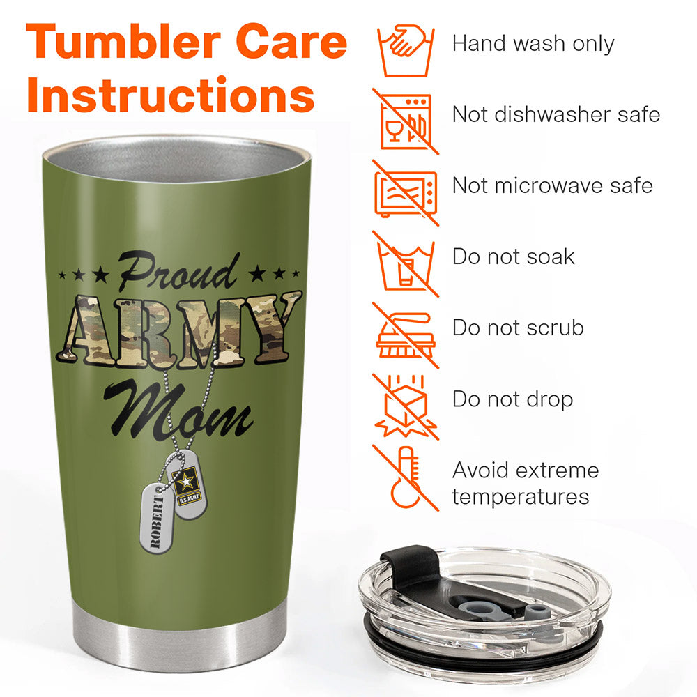 Proud Army Mom Dad Tumbler Custom Camouflage Tumbler For Proud Military Family Members H2511 Trna
