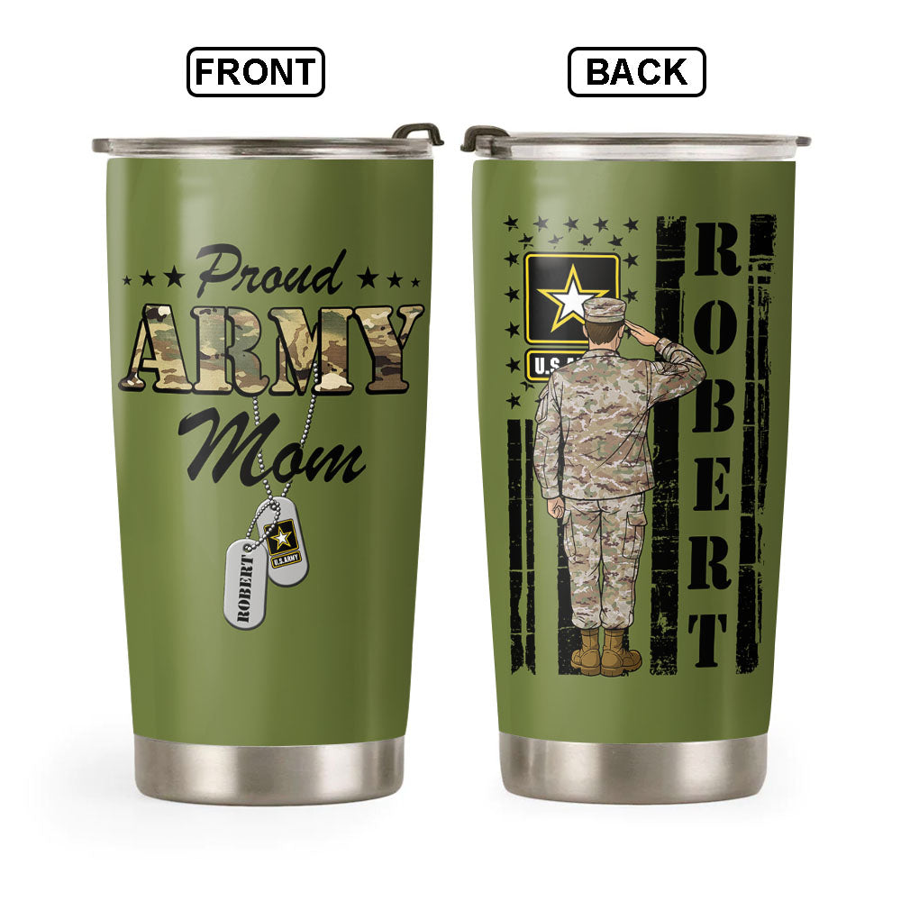 Proud Army Mom Dad Tumbler Custom Camouflage Tumbler For Proud Military Family Members H2511 Trna