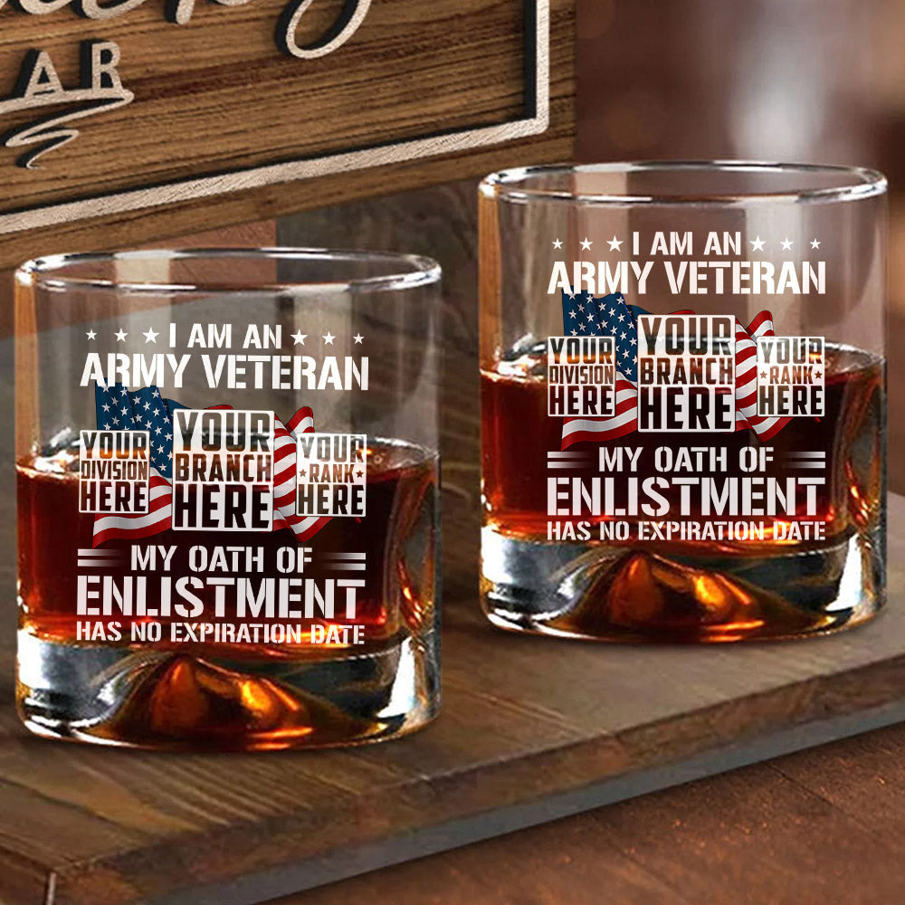 I Am A Veteran My Oath of Enlistment Has No Expiration Date Custom All Branches Glasses Gift For Veteran H2511