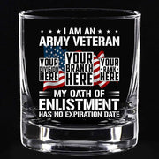 I Am A Veteran My Oath of Enlistment Has No Expiration Date Custom All Branches Glasses Gift For Veteran H2511