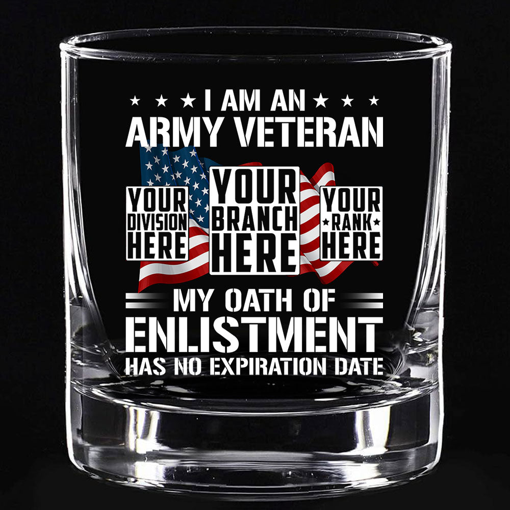 I Am A Veteran My Oath of Enlistment Has No Expiration Date Custom All Branches Glasses Gift For Veteran H2511