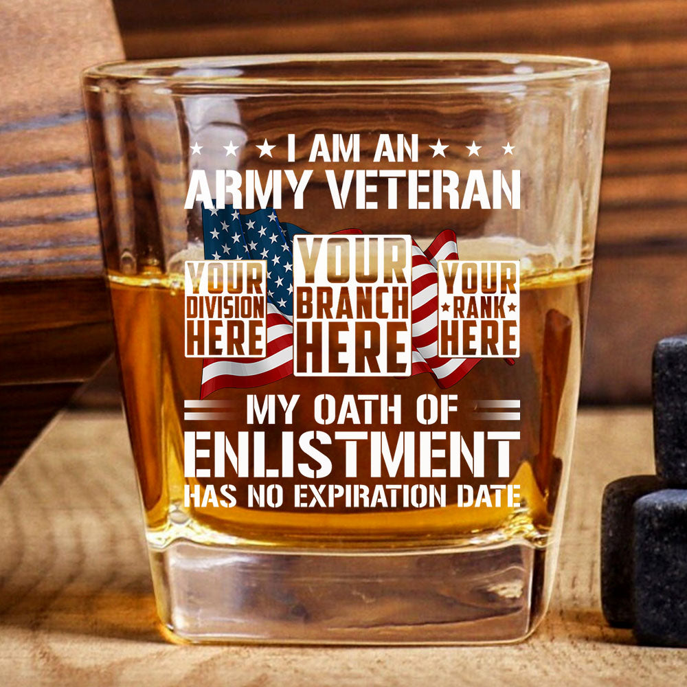 I Am A Veteran My Oath of Enlistment Has No Expiration Date Custom All Branches Glasses Gift For Veteran H2511
