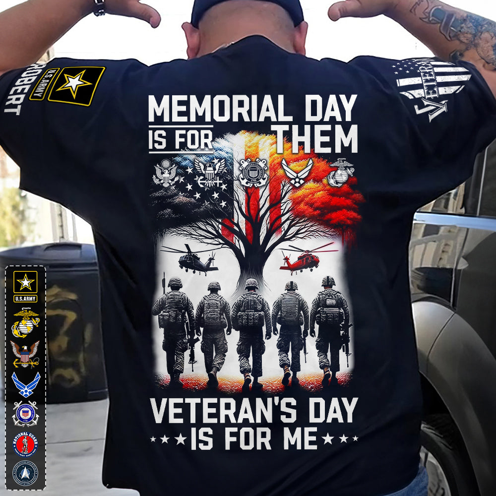 Retro Memorial Day Is For Them Veteran's Day Is For Me Custom Shirt For Veteran Memorial Day Shirt H2511 Trna
