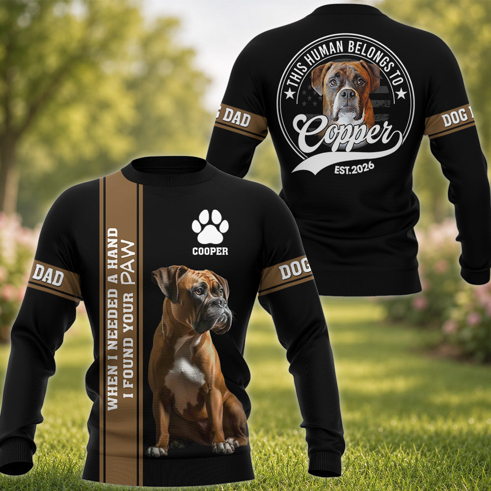 This Human Belongs To, Personalized Dog Dad Dog Mom Shirt, Custom Photo Gift For Dog Lovers T1807 Hv01