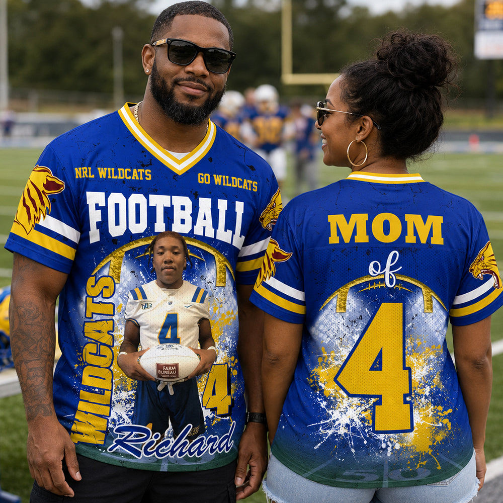 Custom Photo Football Jersey Game Day Shirt Gift For Sport Family H2511