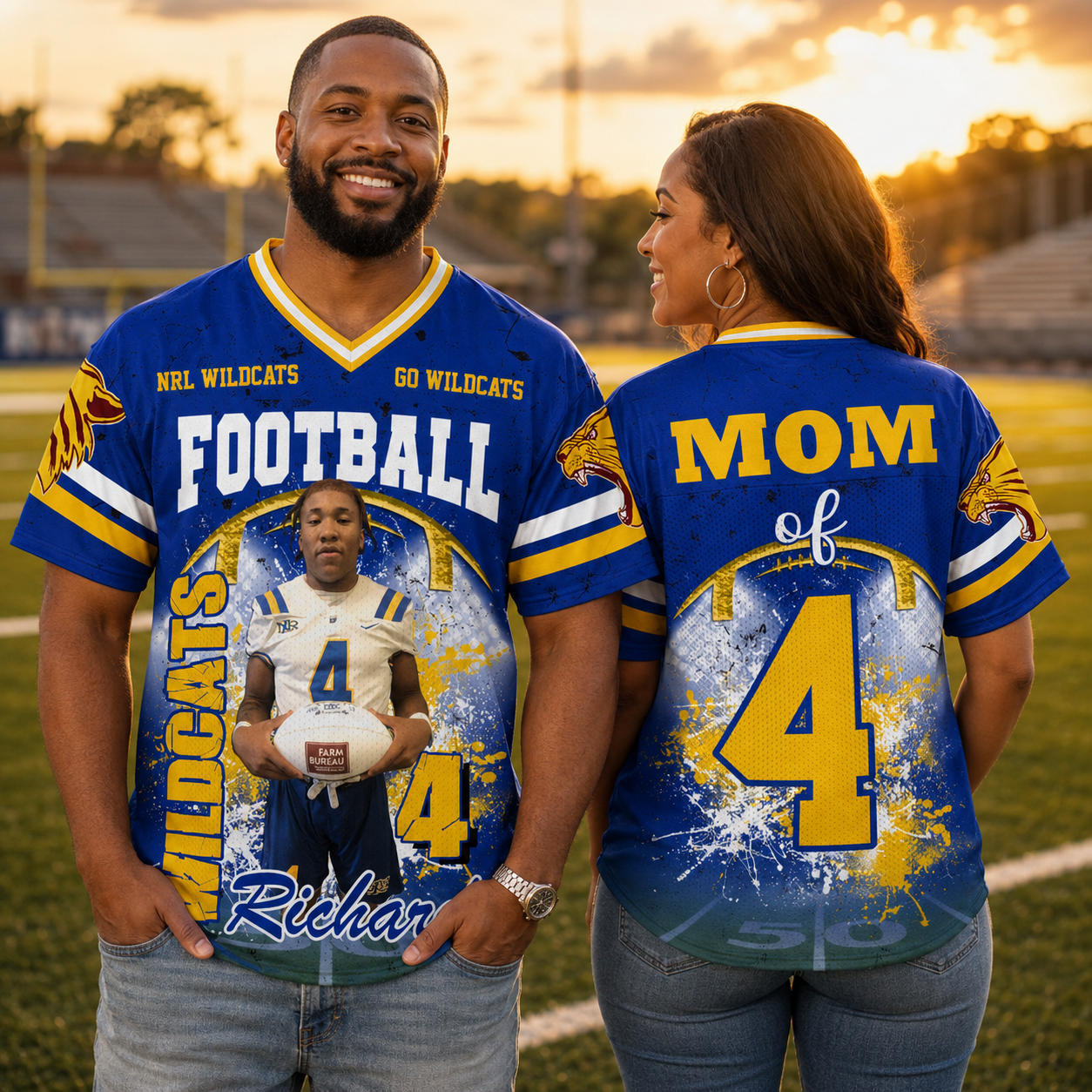 Custom Photo Football Jersey Game Day Shirt Gift For Sport Family H2511