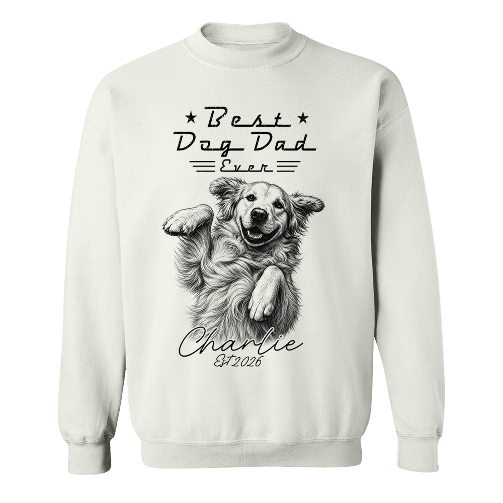 Best Dog Dad Ever, Personalized Dog Dad Shirt, Gift For Dog Lovers, Family Pet Lover Tee, Pet Lover Father's Day Gift T1807 T24
