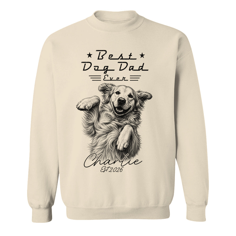 Best Dog Dad Ever, Personalized Dog Dad Shirt, Gift For Dog Lovers, Family Pet Lover Tee, Pet Lover Father's Day Gift T1807 T24