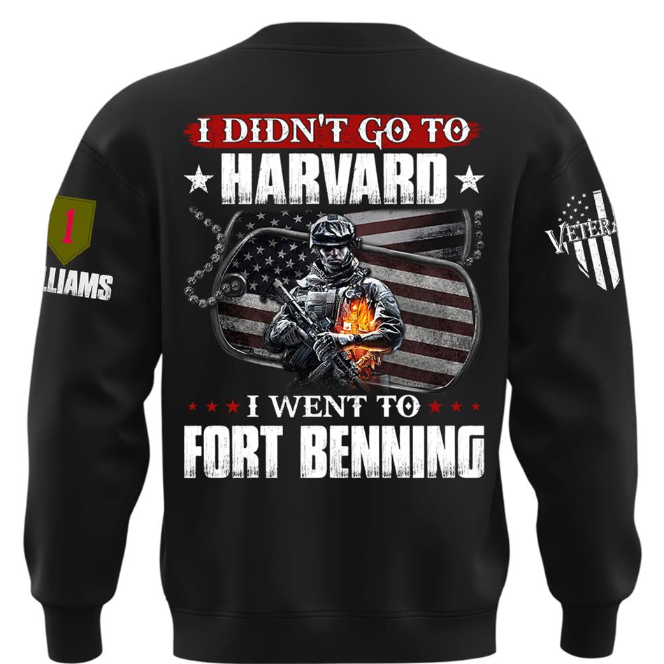 I Didn't Go To Harvard I Went To Military Base Custom Shirt For Veteran Dad Grandpa Veterans Day Shirt H2511 Trna