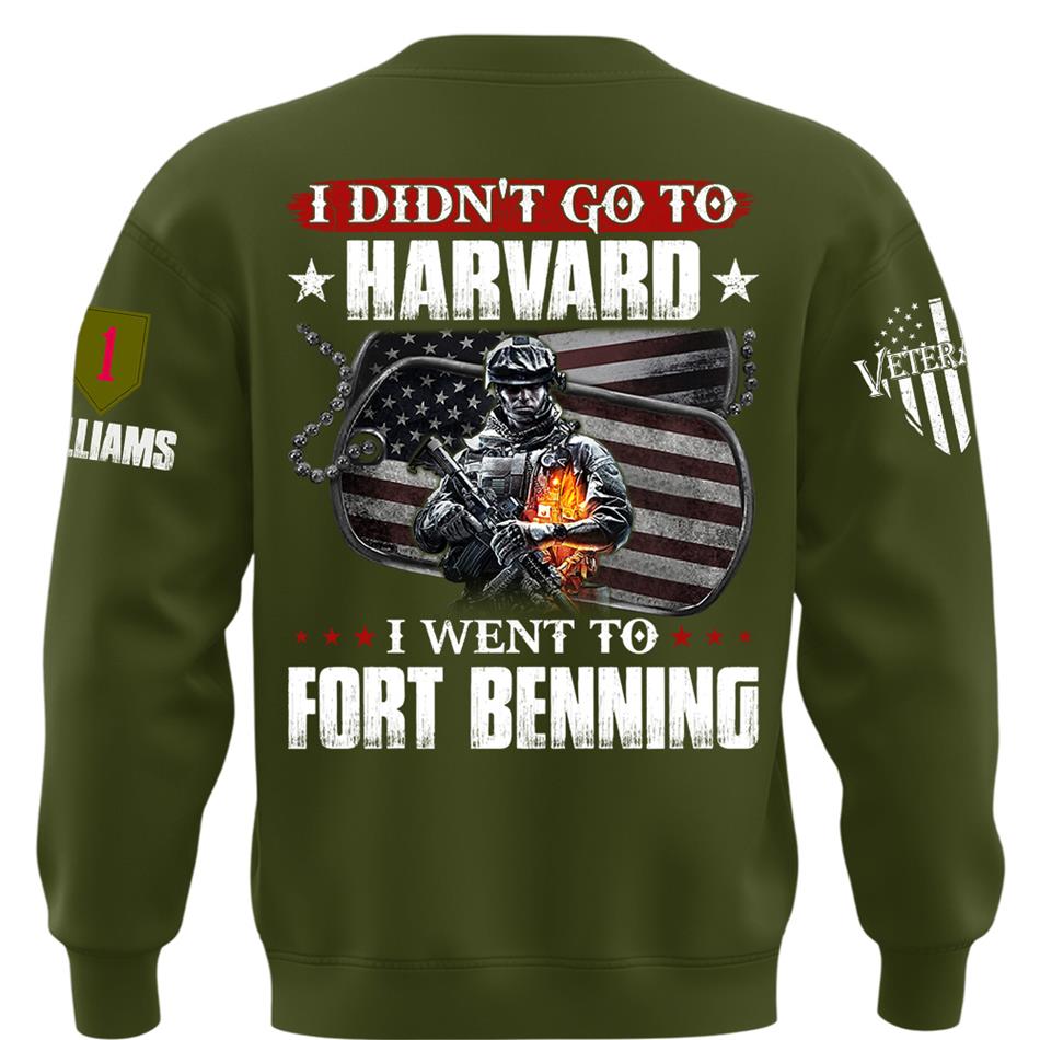 I Didn't Go To Harvard I Went To Military Base Custom Shirt For Veteran Dad Grandpa Veterans Day Shirt H2511 Trna