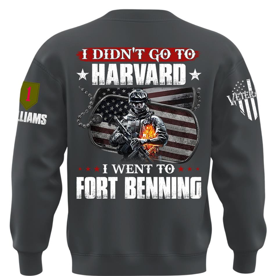 I Didn't Go To Harvard I Went To Military Base Custom Shirt For Veteran Dad Grandpa Veterans Day Shirt H2511 Trna