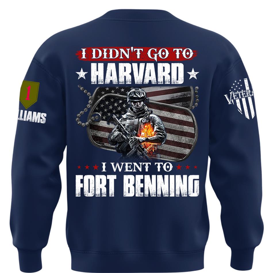 I Didn't Go To Harvard I Went To Military Base Custom Shirt For Veteran Dad Grandpa Veterans Day Shirt H2511 Trna