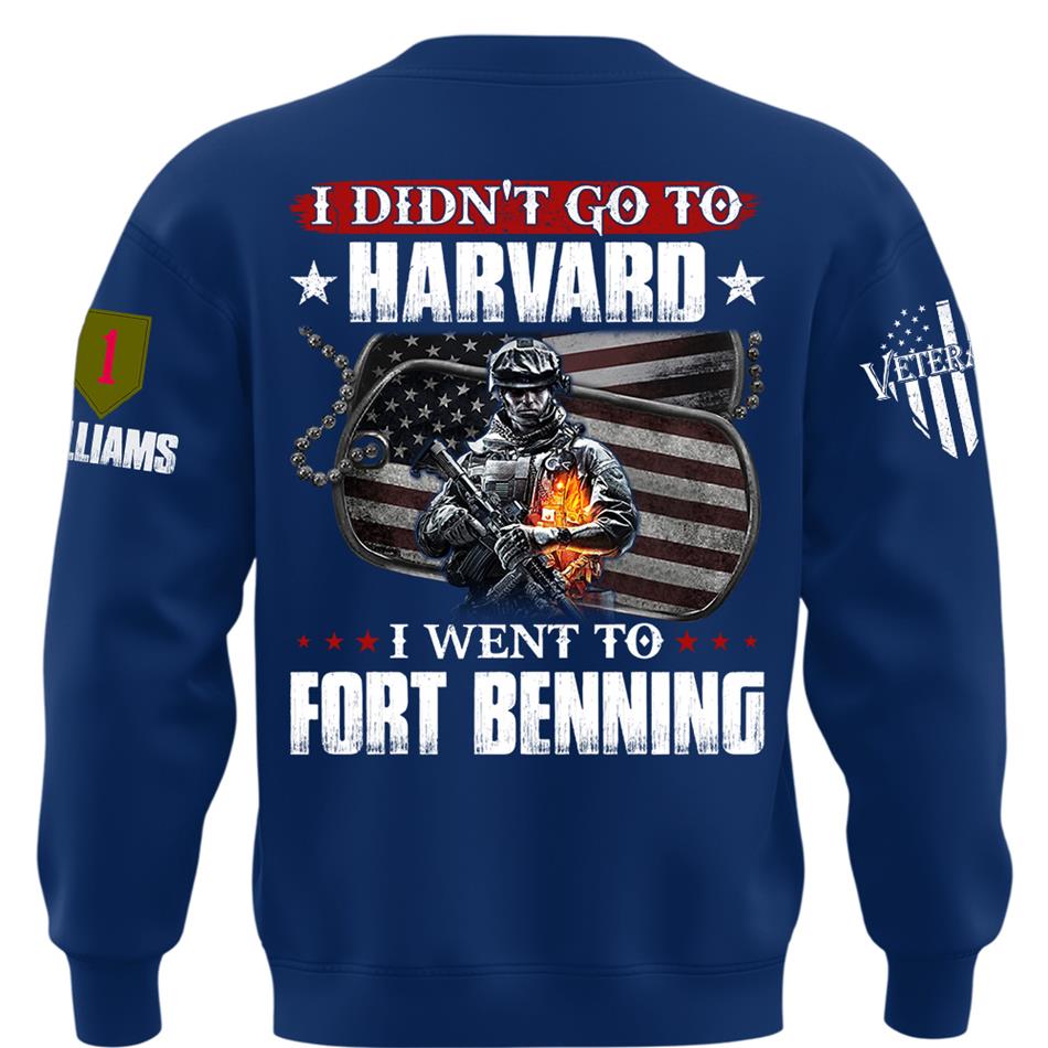 I Didn't Go To Harvard I Went To Military Base Custom Shirt For Veteran Dad Grandpa Veterans Day Shirt H2511 Trna