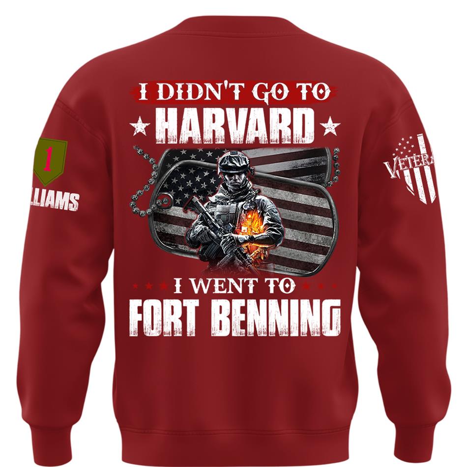 I Didn't Go To Harvard I Went To Military Base Custom Shirt For Veteran Dad Grandpa Veterans Day Shirt H2511 Trna