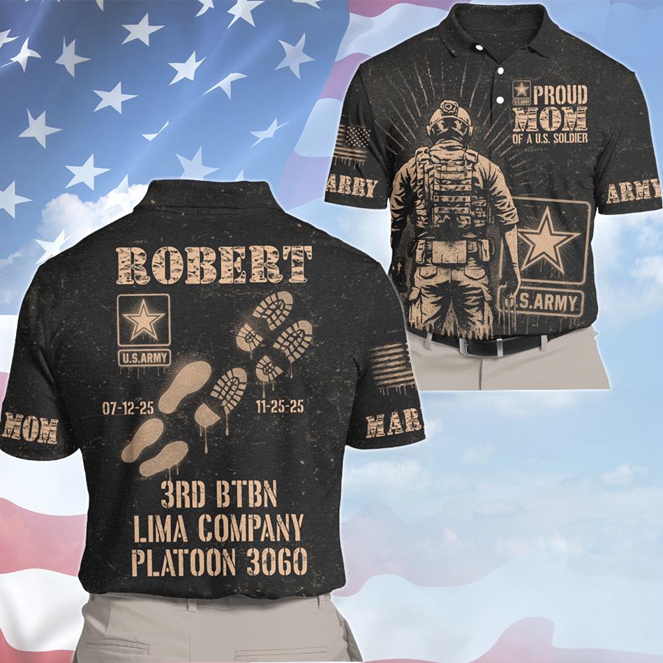 Personalized Bleach Style Proud Mom Of A US Soldier All Over Print Shirt Hoodie For Military Mom Sister Wife Grandma Hoodie H2511 Trna
