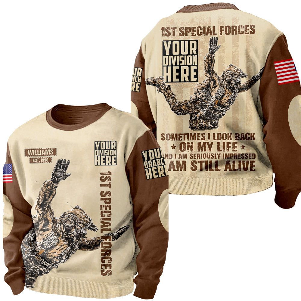 Sometimes I Look Back On My Life And I Am Seriously Impressed I Am Still Alive Personalized All Over Print Shirt For Veteran H2511
