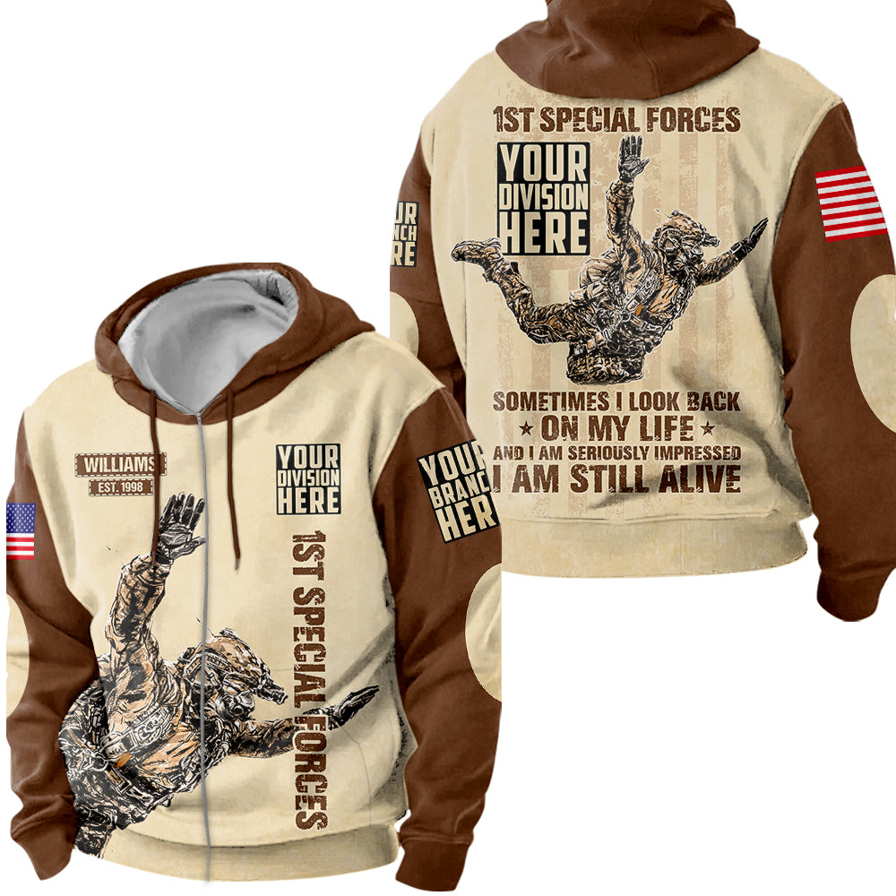 Sometimes I Look Back On My Life And I Am Seriously Impressed I Am Still Alive Personalized All Over Print Shirt For Veteran H2511