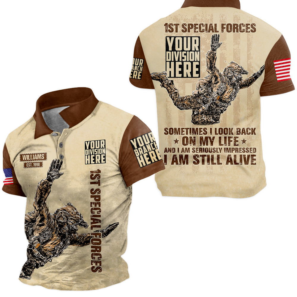 Sometimes I Look Back On My Life And I Am Seriously Impressed I Am Still Alive Personalized All Over Print Shirt For Veteran H2511