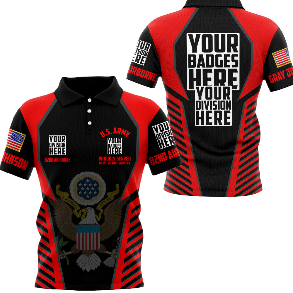Veterans Shirt Custom Name Division Personalized All Over Print Shirt For Veteran H2511