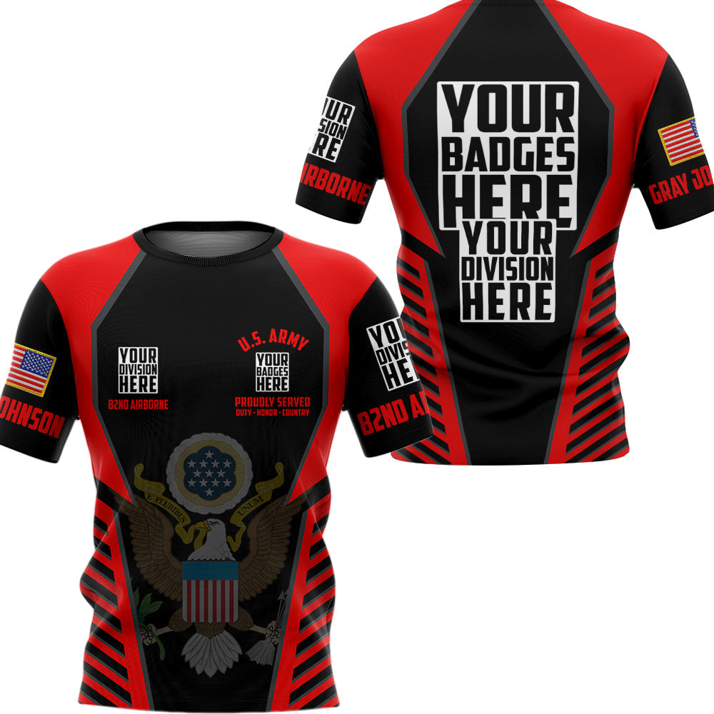 Veterans Shirt Custom Name Division Personalized All Over Print Shirt For Veteran H2511