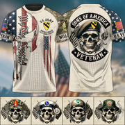 Sons Of America Veteran Personalized All Over Print Shirt Hoodie Gift For Proud US Veteran Proudly Served Skull Shirt H2511